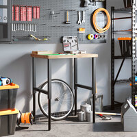 Werkbank rechthoekig 80x60x(73-99,5) cm massief acaciahout 3