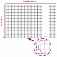 Gelaste draadhek Groen 0.4 x 25 m Staal 9
