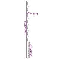 Spiraalvormige plantensteunen 5 pcs Groen 170 cm 9