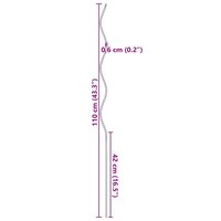 Spiraalvormige plantensteunen 5 pcs Groen 110 cm 9