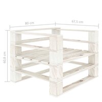 Tuinbank met cr&egrave;mekleurige kussens pallet hout 8