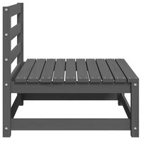 Tuinmiddenbank met antracietkleurige kussens grenenhout grijs 4