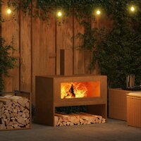 Vuurkorf Bruin 80 x 50 x 96 cm Cortenstaal 4