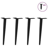 Salontafelpoten conische vorm 4 st 30-31 cm staal zwart 3
