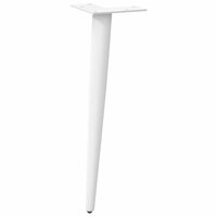 Salontafelpoten conische vorm 4 st 42-43 cm staal wit 4