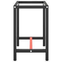 Werkbankframe 70x50x79 cm metaal matzwart en matrood  4