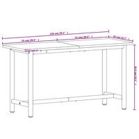 Werkbank 150x55x81,5 cm massief beukenhout en metaal 9