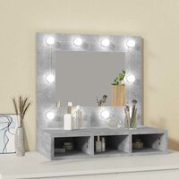 Spiegelkast met LED-verlichting 60x31,5x62 cm betongrijs 3
