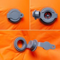 Kampeermatras met kussen opblaasbaar 1-persoons oranje 4