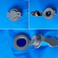 Kampeermatras met kussen opblaasbaar 1-persoons blauw 4