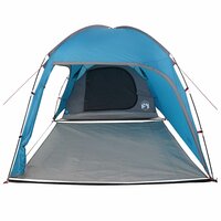 Tent met dak Blauw 370 x 230 x 185 cm Polyester en glasvezel 5