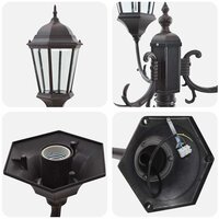 Tuin Lantaarnpaal Brons Aluminium en Glas 6