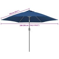 Vervangingsdoek voor parasol 300 cm azuurblauw 7