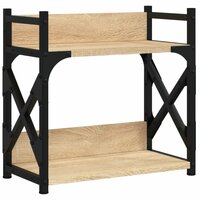 Printerstandaard 2-laags 40x20x40 cm bewerkt hout sonoma eiken 2