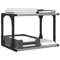 Printerkastje 2-laags 41x28x33,5 cm bewerkt hout grijs sonoma 6