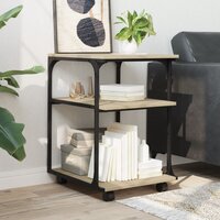 Printerkastje 3-laags 43x48x64 cm bewerkt hout sonoma eiken 4