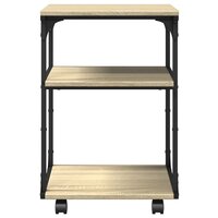 Printerkastje 3-laags 43x48x64 cm bewerkt hout sonoma eiken 7