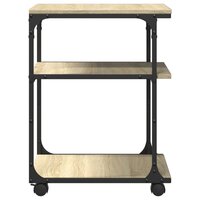 Printerkastje 3-laags 43x48x64 cm bewerkt hout sonoma eiken 8