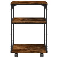 Printerkastje 3-laags 43x48x64 cm bewerkt hout gerookt eiken 7