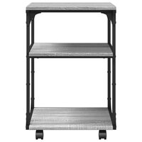 Printerkastje 3-laags 43x48x64 cm bewerkt hout grijs sonoma 7