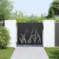 Tuinpoort met slot Zwart 85 x 100 cm Poedergecoat staal 3