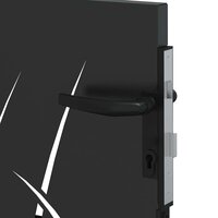 Tuinpoort met slot Zwart 85 x 100 cm Poedergecoat staal 7