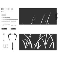 Tuinpoort met slot Zwart 85 x 100 cm Poedergecoat staal 8