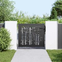 Tuinpoort met slot Zwart 105 x 100 cm Poedergecoat staal 3