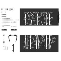 Tuinpoort met slot Zwart 105 x 100 cm Poedergecoat staal 8
