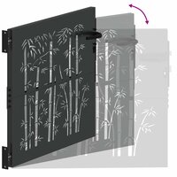 Tuinpoort met slot Zwart 105 x 100 cm Poedergecoat staal 9