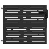 Tuinpoort met slot Zwart 105 x 100 cm Poedergecoat staal 2