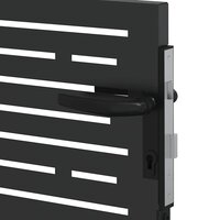 Tuinpoort met slot Zwart 105 x 100 cm Poedergecoat staal 7