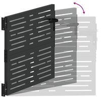 Tuinpoort met slot Zwart 105 x 100 cm Poedergecoat staal 9