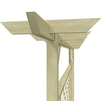 Tuinhek met latwerk en pergola hout 4