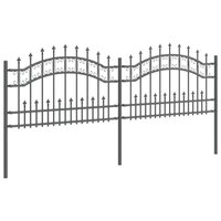 Tuinhek Grijs 115 cm Poedergecoat staal 4