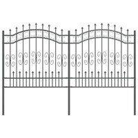 Tuinhek Grijs 165 cm Poedergecoat staal 2