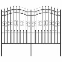 Tuinhek Grijs 190 cm Poedergecoat staal 2