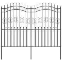 Tuinhek Grijs 215 cm Poedergecoat staal 2