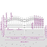 Tuinhek Wit 115 cm Poedergecoat staal 7