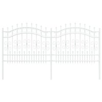 Tuinhek Wit 140 cm Poedergecoat staal 2
