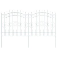 Tuinhek Wit 165 cm Poedergecoat staal 2