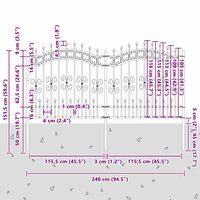 Tuinhek Wit 165 cm Poedergecoat staal 7