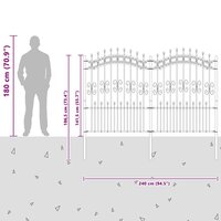 Tuinhek Wit 190 cm Poedergecoat staal 8