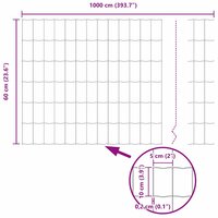 Euro Hek Grijs 0.6 x 10 m PVC-gecoat ijzer 9