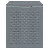 Tuinbox 90 L PP rattan grijs 3