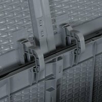 Tuinbox 180 L PP rattan grijs 8