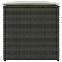 Kussenbox met opslag Zwart 50 x 50 x 50 cm poly rattan 6