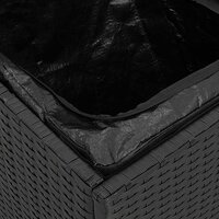 Kussenbox met opslag Zwart 50 x 50 x 50 cm poly rattan 9