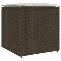 Kussenbox met opslag Bruin 50 x 50 x 50 cm poly rattan 2