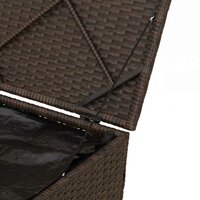Kussenbox met opslag Bruin 50 x 50 x 50 cm poly rattan 8